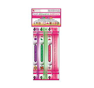 Seam Allowance Additions for regular acrylic rulers by Guidelines4Quilting