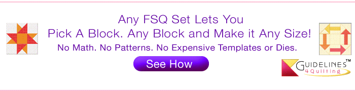 Finished Size Quilting by Guidelines4Quilting