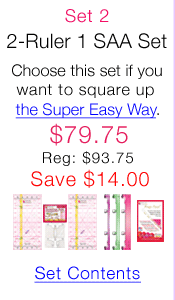 2-Ruler 1-SAA FSQ Set by Guidelines4Quilting