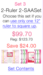 2-Guidelines-Ruler FSQ Set by Guidelines4Quilting