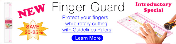 Finger Guards for Guidelines Rulers by Guidelines4Quilting