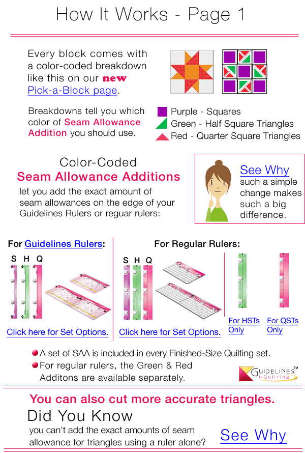 Pick-a-Block, Any Block and Make it Any Size. -  by Guidelines4Quilting