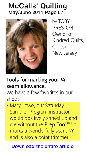 Set in Seams Article / McCalls' Quilting