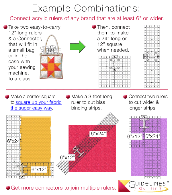 Guidelines4Quilting Quilt Ruler Connector